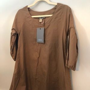 Bitten by SJP 3/4 sleeve brown babydoll dress szM